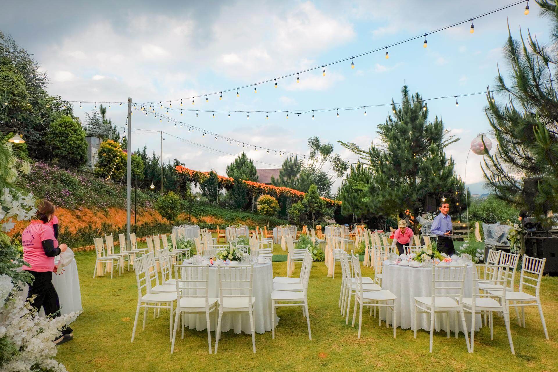Outdoor event space at Kiss House